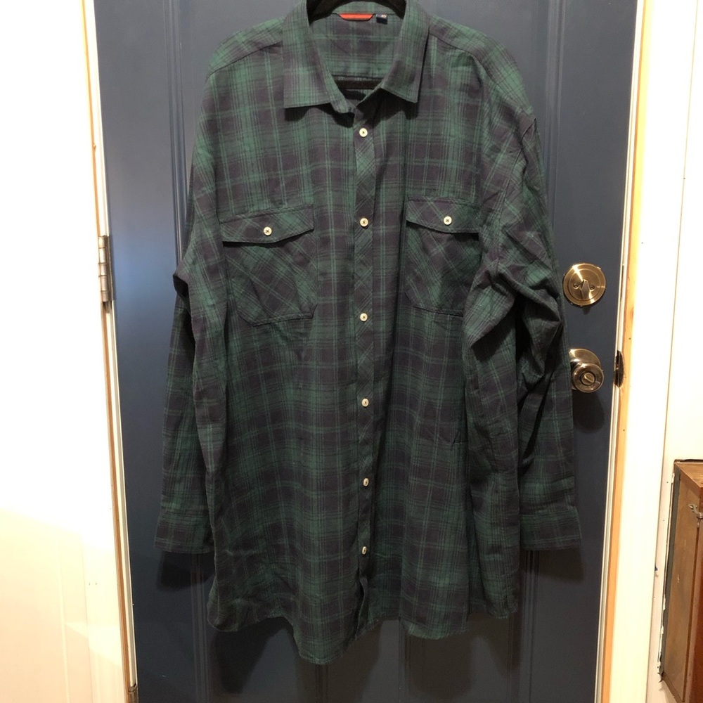 Kingsize Mens big and tall Plaid Button Down Flannel Shirt Design in Italy 5x